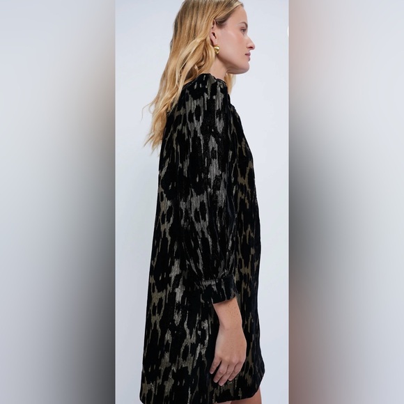 Pomander Place+Tuckernuck Black Metallic Velvet Samantha Dress | XL | NWT - Picture 4 of 12